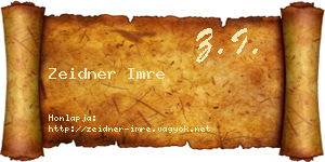 Zeidner Imre névjegykártya